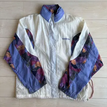 Reebok 나일론 자켓 화이트/퍼플