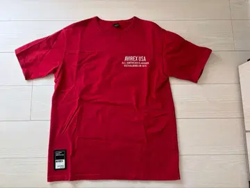 AVIREX 빨간색 T셔츠 M사이즈 백 프린트