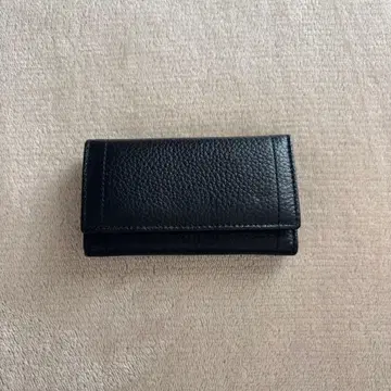 디즈니 블랙 가죽 키케이스 스냅 버튼식