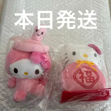 헬로키티 십이지신 마스코트 뱀&해피 마스코트 2개 세트 말