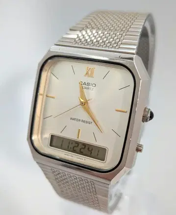 CASIO 카시오 AQ-431 손목시계 아날로그 디지털 쿼츠 다기능