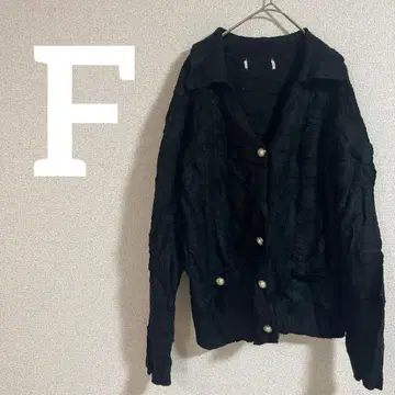 가격 인하 환영 블랙 긴팔 가디건 [ F ] 여성용 깔끔한