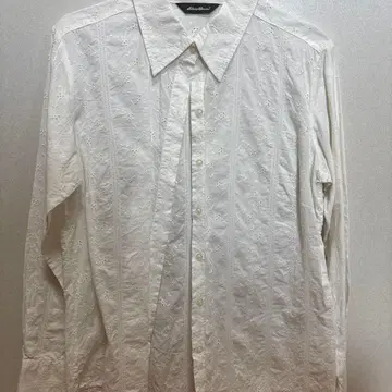 [ Eddie Bauer ] 자수 화이트 긴팔 셔츠