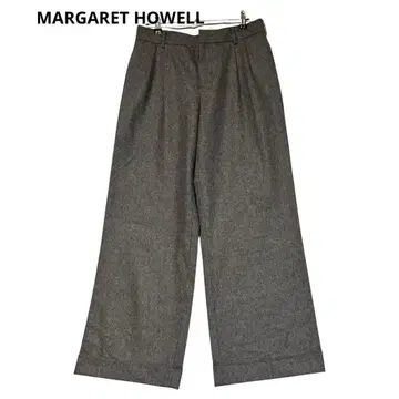 MARGARET HOWELL FOX BROTHERS 울 와이드 팬츠