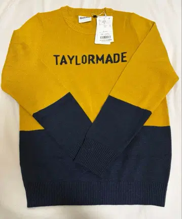 [ 미사용 새상품 ] TAYLORMADE 스웨터 머스타드/네이비