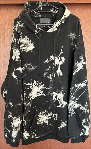 LHP 타이다이 패턴 블랙 후드티