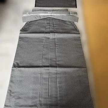 스트라이프 하카마 블랙과 그레이 스커트 미사용품