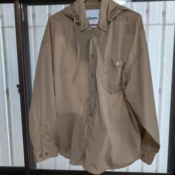 Gymphlex 후드 부착 베이지 셔츠