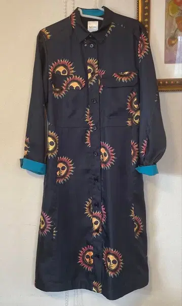 폴 스미스 태양 무늬 긴팔 셔츠 원피스