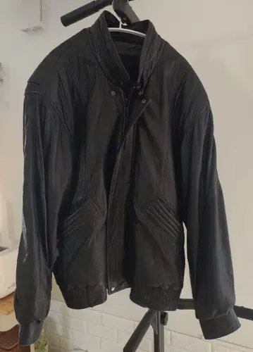 캐나다제 A-2 숏 기장 램 가죽 플라이트 자켓 블루종 양가죽