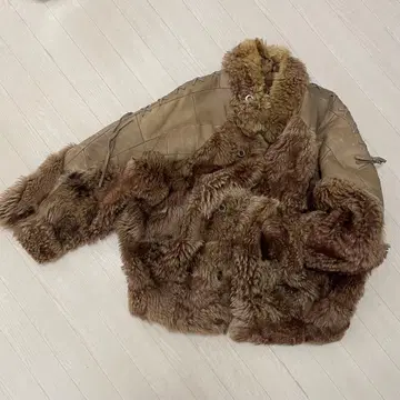 빈티지 리버서블 패치워크 무스탕 자켓