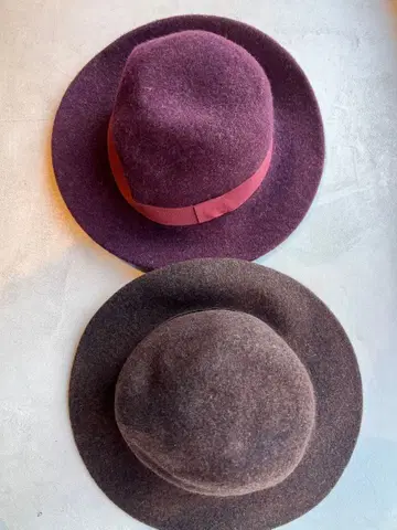 [ 미사용 새상품 ] COMME CA ISM 울 펠트 햇 페어 2세트