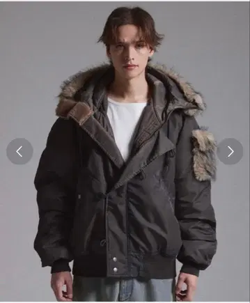 GRANCY 퍼 포켓 디자인 페이드 N2B 자켓