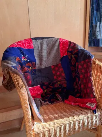 SAYOCAFE 기모노 패치워크의 포근한 무릎담요 (대)