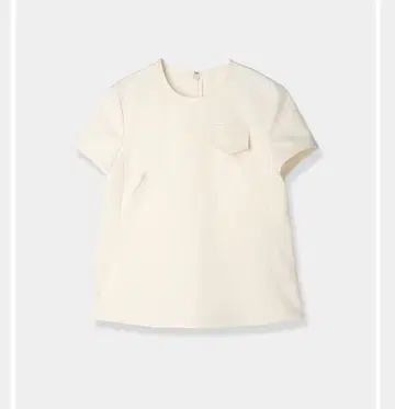 laube blanc 크루넥 컴팩트 블라우스 화이트