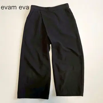[ evam eva ] 와이드 팬츠 그레이 코튼 울 1 워셔블