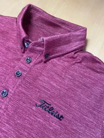 Titleist 타이틀리스트 빨간색 긴팔 피케 셔츠 사이즈 M