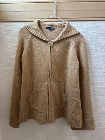 TOMMY HILFIGER 후드 부착 가디건 M 베이지