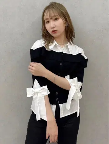 dazzlin 셔츠 레이어드 라이크 니트탑