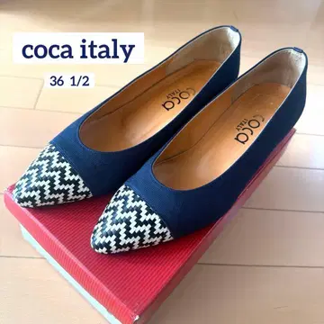 coca italy 빈티지 펌프스 네이비 뜨개질 90s