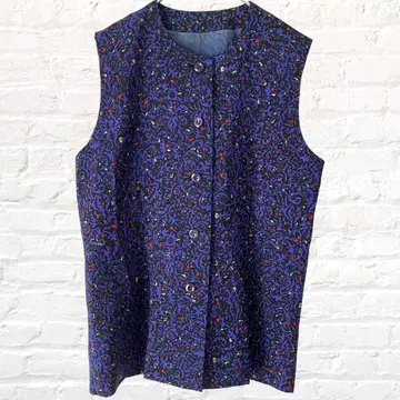 베스트 슬리브리스 올 패턴 화려한 컬러풀 개성있는 쿨 겉옷 페인트