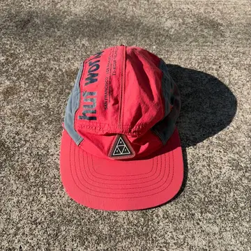 HUF 나일론 5패널 캡 로고 자수 레어 배색 빨간색 초특가