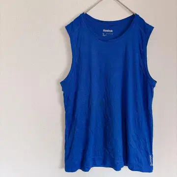 Reebok [ L ] 탱크탑 블루 파랑 스포츠 요가 러닝