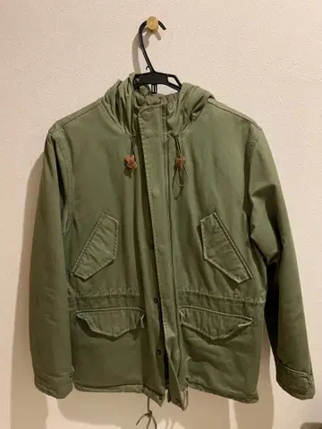 ELEMENT 올리브 그린 밀리터리 후드 부착 자켓