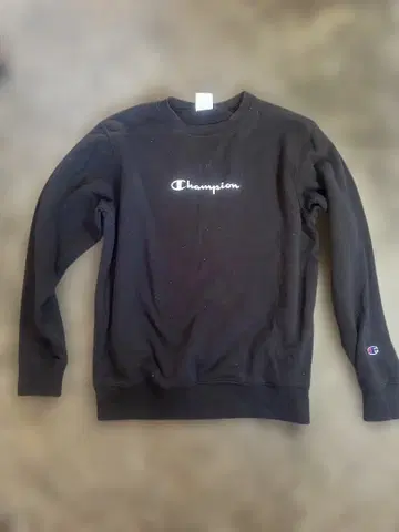 Champion 블랙 맨투맨 L 사이즈
