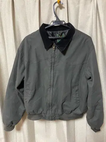 Noen 점퍼 다크 그레이 코듀로이 옷깃