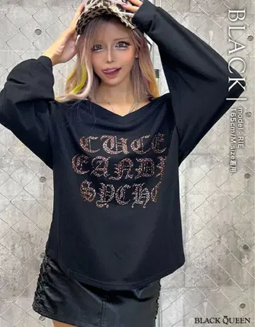 BLACK QUEEN 오프숄더 탑 갸루