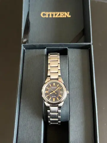 CITIZEN 아날로그 시계 블랙