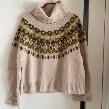 휴먼 우먼 퀼팅 패턴 니트