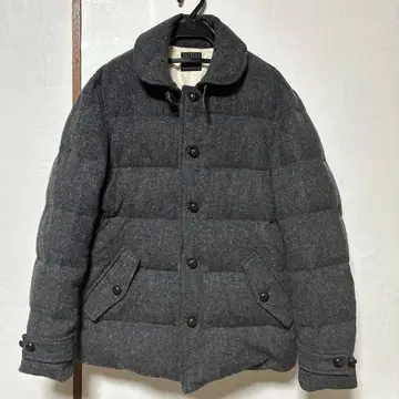 센스 오브 플레이스 울 혼방 다크 그레이 다운 자켓