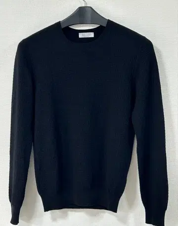 그랑사쏘 블랙 코튼 크루넥 스웨터 46