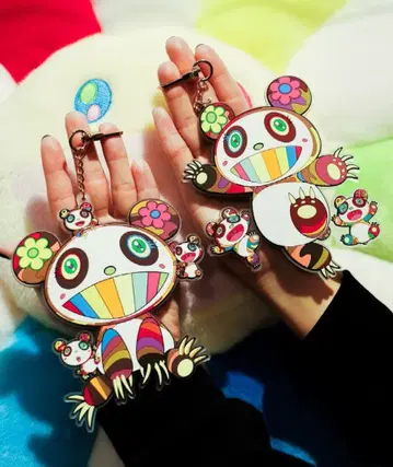 마지막 1개 2종 세트 무라카미 다카시 팬더 러버 키링 카이카이키키