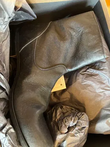 Padrone 블랙 가죽 부츠 42