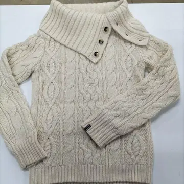 TOMM YHILFIGER 아이보리 케이블 니트 스웨터