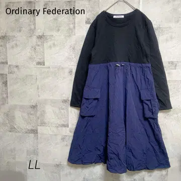 Ordinary Federation [ LL ] 도킹 원피스 블랙 네이비