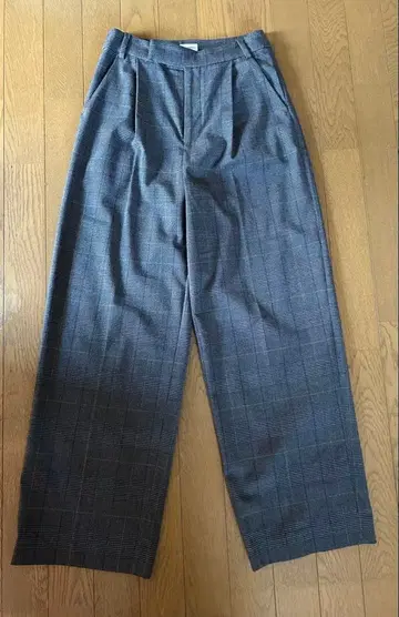 URBAN RESEARCH DOORS 체크 무늬 와이드 팬츠 36