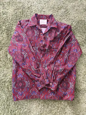 BAYFLOW 페이즐리 무늬 캐주얼 셔츠