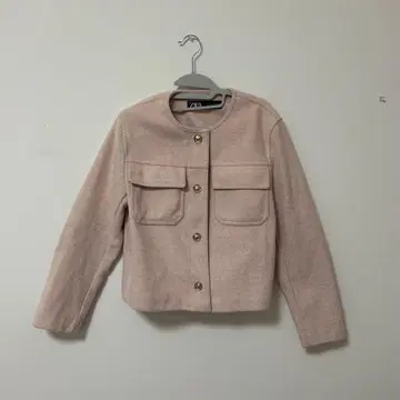 ZARA 노카라 자켓 베이지