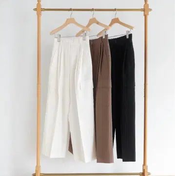 시루무린 파우더리 트윌 카고 슬랙스