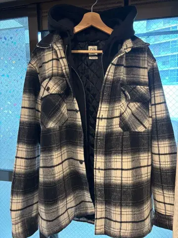 자라 ZARA 후드 부착 퀼팅 자켓 후드티 일체형 남성용