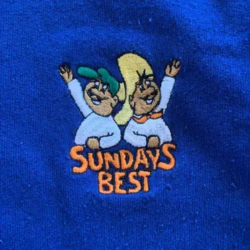 SUNDAYS BEST 맨투맨 M 블루 선데이즈 베스트