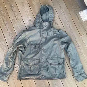 corona utility 올리브 그린 후드 부착 자켓