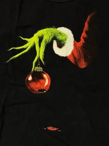 그린치 티셔츠 블랙 L