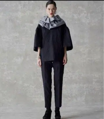 시착만 한 상품 드로어 프릴 탈부착 카라 리본 코튼 블라우스 36