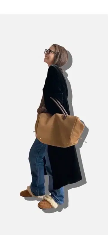 chiiiibag 스웨이드 보스턴 백