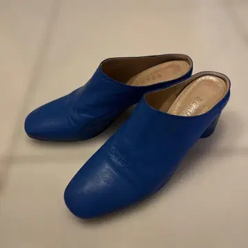 BEAMS 파랑 하이힐 뮬